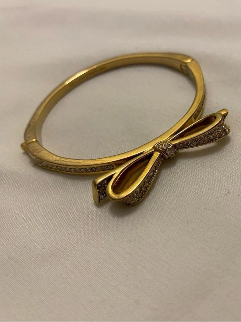 kate spade Gold Bow Bracelet with Crystal Accents - Picture 2 of 2